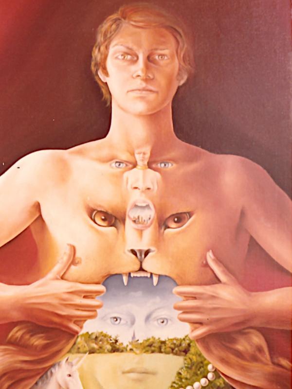 1980, como modelo para quadro Metamorphoses IV